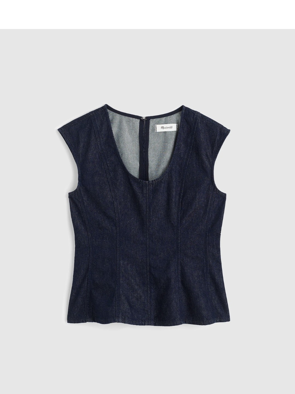 Madewell Dark Indigo Scoop Neck Denim Tank - Picture 6 of 10